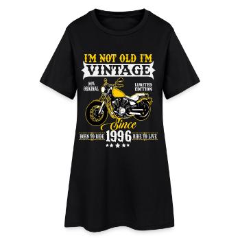 1996 Jahrgang Vintage Motorrad Geburtstag Geschenk - Frauen T-Shirt-Kleid - Schwarz - Vorne