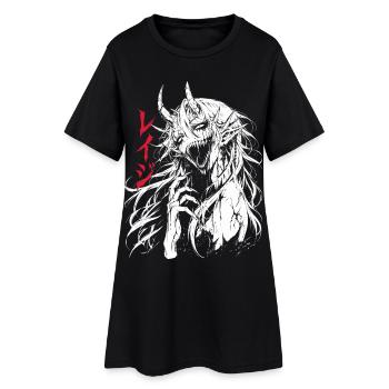 Fille Démoniaque Horreur Effrayante - Robe T-shirt Femme - noir - Devant