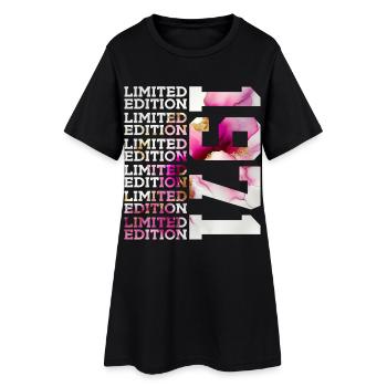 ÉDITION LIMITÉE 1971 - 55 ANS - 55E ANNIVERSAIRE - Robe T-shirt Femme - noir - Devant