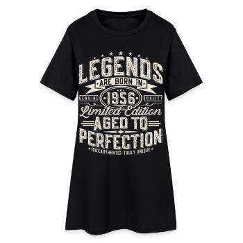 Cadeau d’anniversaire vintage vintage rétro de 1956 - Robe T-shirt Femme - noir - Devant