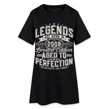 18e anniversaire 2008 Cadeau de 18 ans - Robe T-shirt Femme - noir - Devant
