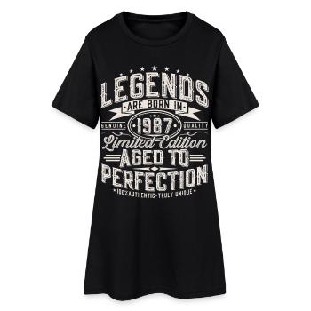 1987 Vintage Vintage Cadeau d’anniversaire Rétro - Robe T-shirt Femme - noir - Devant