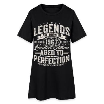 Cadeau rétro vintage d’anniversaire 1967 - Robe T-shirt Femme - noir - Devant