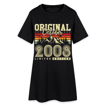Original octobre 2008 – 18e anniversaire Millésime - Robe T-shirt Femme - noir - Devant
