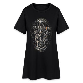 Assembleur de machines mécaniques industrielles - Robe T-shirt Femme - noir - Devant