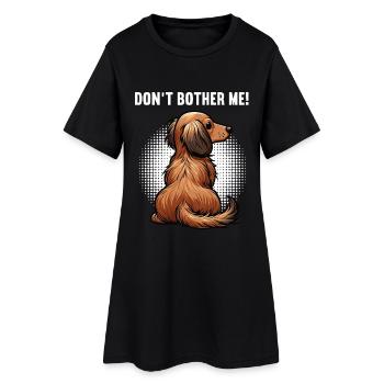Ne me dérange pas Cheveux longs Teckel Teckel Teneur de teckel - Robe T-shirt Femme - noir - Devant