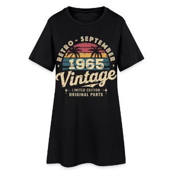 Vintage Septembre 1965 Édition Limitée Septembre - Robe T-shirt Femme - noir - Devant