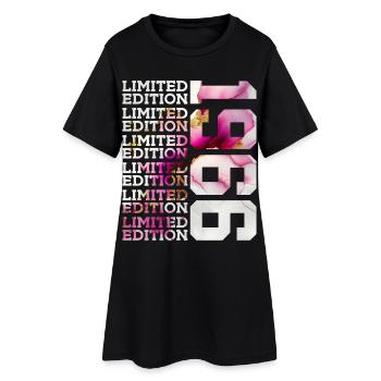 ÉDITION LIMITÉE 1966 - 60 ANS - 60E ANNIVERSAIRE - Robe T-shirt Femme - noir - Devant