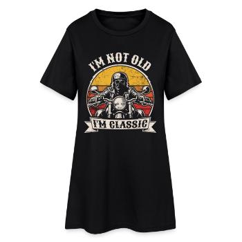 Je ne suis pas vieux, je suis du classique | Biker | Moto - Robe T-shirt Femme - noir - Devant