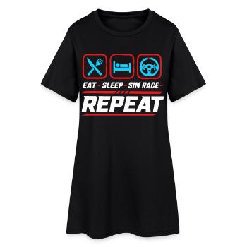 Répétition de la course Sleep Sim pour les fans de sim racing - Robe T-shirt Femme - noir - Devant