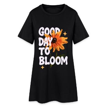 Bonne journée pour fleurir - Robe T-shirt Femme - noir - Devant
