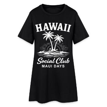 Journées du Club Social d’Hawaï à Maui - Robe T-shirt Femme - noir - Devant