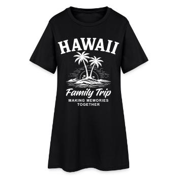 Voyage en famille à Hawaï Créer des souvenirs - Robe T-shirt Femme - noir - Devant