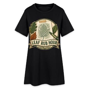 HEURE DE L’ÉRODAGE DES FEUILLES - Robe T-shirt Femme - noir - Devant