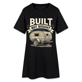 Camping-car construit, pas acheté - Robe T-shirt Femme - noir - Devant