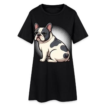Bouledogue français Frenchie Propriétaire de Frenchie - Robe T-shirt Femme - noir - Devant