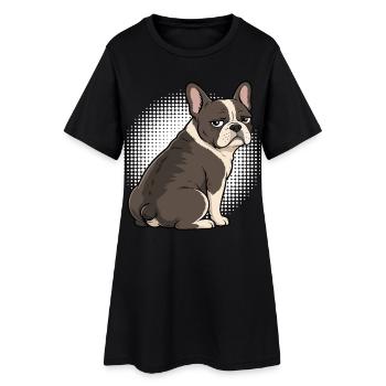 Bouledogue français Frenchie Propriétaire de Frenchie - Robe T-shirt Femme - noir - Devant
