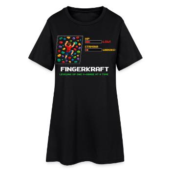 Bloc rétro en pixel art : Dire monter de niveau - Robe T-shirt Femme - noir - Devant