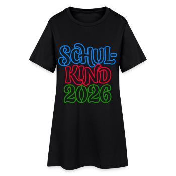 Écolier 2026 | Optique néon | Inscription scolaire - Robe T-shirt Femme - noir - Devant