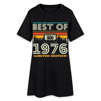 1976 Vintage Rétro Cadeau D’anniversaire - Robe T-shirt Femme - noir - Devant