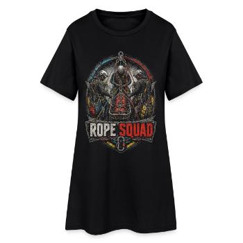 Grimpeurs industriels en hauteur - Robe T-shirt Femme - noir - Devant