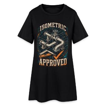 Ingénieur en tuyauterie Souillière Isométrique Approuvé - Robe T-shirt Femme - noir - Devant