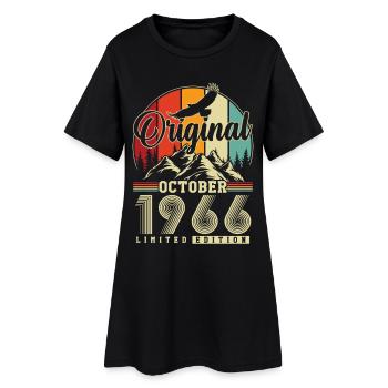 Original octobre 1966 – 60e anniversaire Millésime - Robe T-shirt Femme - noir - Devant