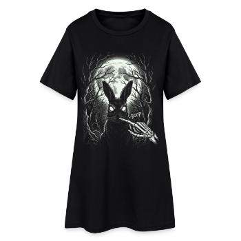 Skeleton Boop Flippant Mignon Gothique - Robe T-shirt Femme - noir - Devant