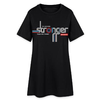 Typographie plus forte que vous ne le pensez - Robe T-shirt Femme - noir - Devant