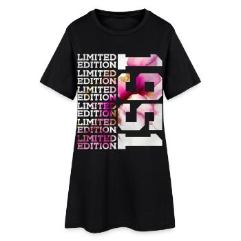 ÉDITION LIMITÉE 1951 - 75 ANS - 75E ANNIVERSAIRE - Robe T-shirt Femme - noir - Devant