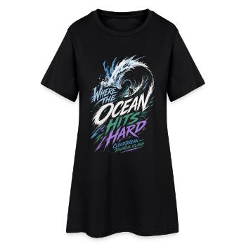 Cloudbreak Tavarua Surf - Robe T-shirt Femme - noir - Devant