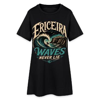 Ericeira Surf - Robe T-shirt Femme - noir - Devant