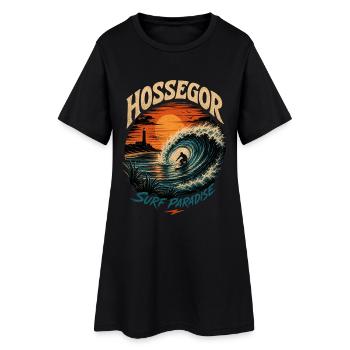 Hossegor Surfing - Robe T-shirt Femme - noir - Devant