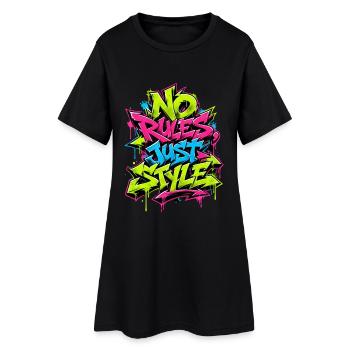 Pas de règles, juste du style - Robe T-shirt Femme - noir - Devant