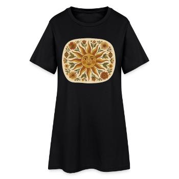 70er Jahre Retro Shirt Geschenk - Frauen T-Shirt-Kleid - Schwarz - Vorne
