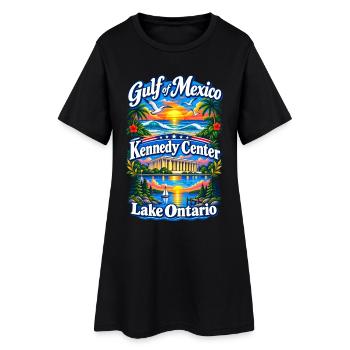 Gulf of Mexico Lake Ontario Kennedy Center - Frauen T-Shirt-Kleid - Schwarz - Vorne