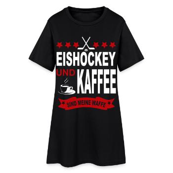 Eishockey Eishockeyspieler Sport Verein - Frauen T-Shirt-Kleid - Schwarz - Vorne