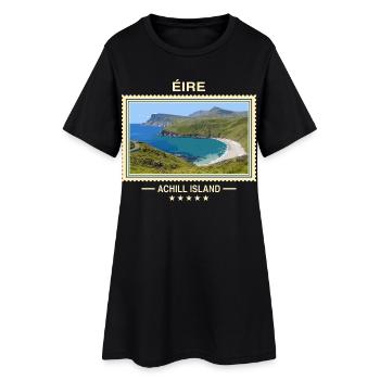 Irland Achill Island Vintage Reisemarke - Frauen T-Shirt-Kleid - Schwarz - Vorne
