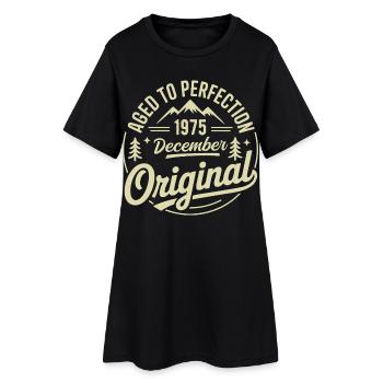 Dezember 1975 Dezember 1975 - Frauen T-Shirt-Kleid - Schwarz - Vorne