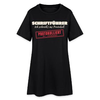 Protokollwitz Schriftführer - Frauen T-Shirt-Kleid - Schwarz - Vorne