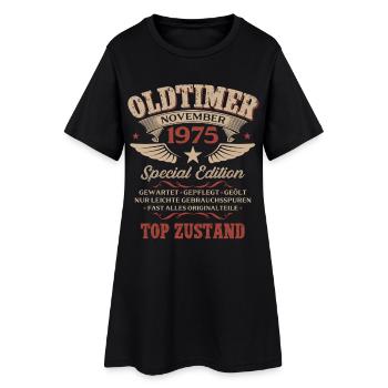51. Geburtstag Geschenk Oldtimer November 1975 - Frauen T-Shirt-Kleid - Schwarz - Vorne