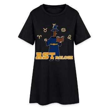 Lustiges Astrologe Horoskop Witz Sternzeichen - Frauen T-Shirt-Kleid - Schwarz - Vorne