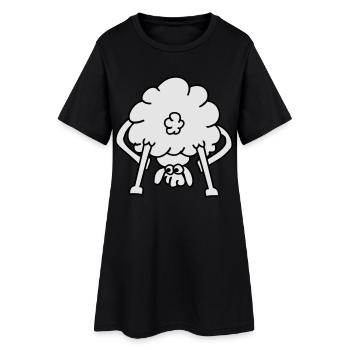 schaf von hinten - Robe T-shirt Femme - noir - Devant