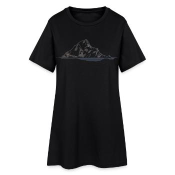 Skellig Michael | Irland Insel Lineart - Frauen T-Shirt-Kleid - Schwarz - Vorne