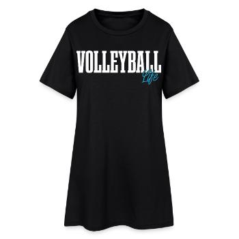 Volleyball - Women’s T-Shirt Dress - black - Front