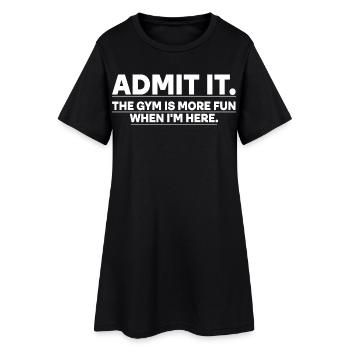 Funny Gym workout Shirts for men and women  - Women’s T-Shirt Dress - black - Front