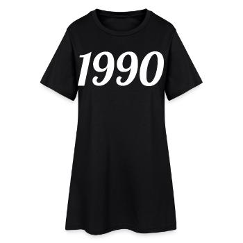 1990 Vintage 1990 Anniversaire Rétro 1990 Cadeau - Robe T-shirt Femme - noir - Devant