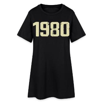 Jubilé 1980 - Robe T-shirt Femme - noir - Devant