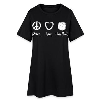 Peace Love Handball - Robe T-shirt Femme - noir - Devant
