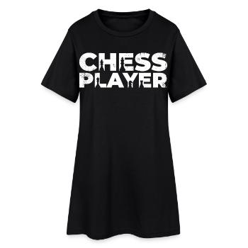 Funny chess player - Women’s T-Shirt Dress - black - Front